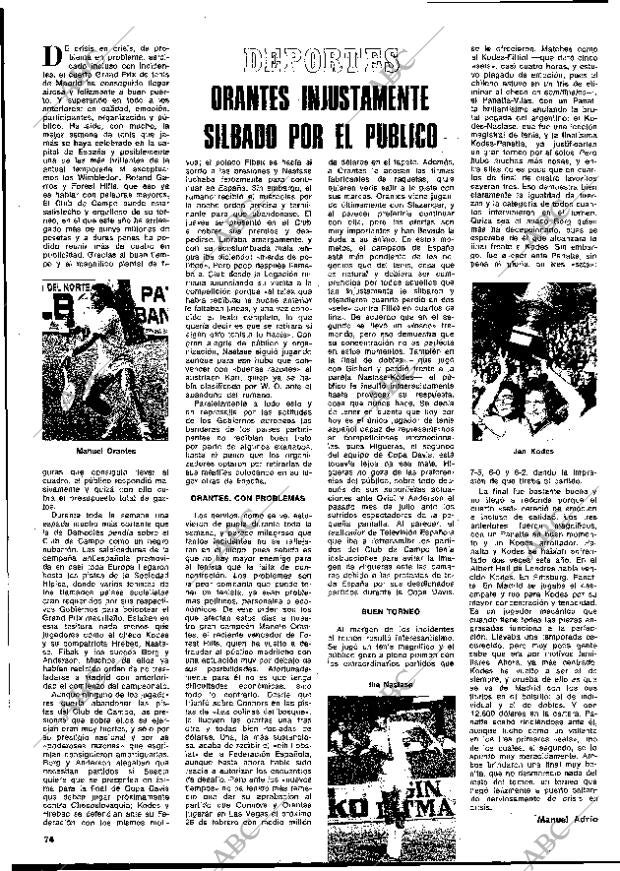 BLANCO Y NEGRO MADRID 18-10-1975 página 74