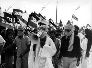 Manifestación del frente Polisario Pidiendo un Sáhara independiente