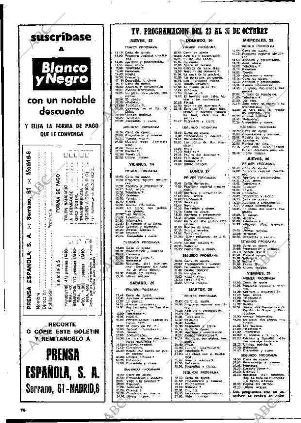 BLANCO Y NEGRO MADRID 25-10-1975 página 76