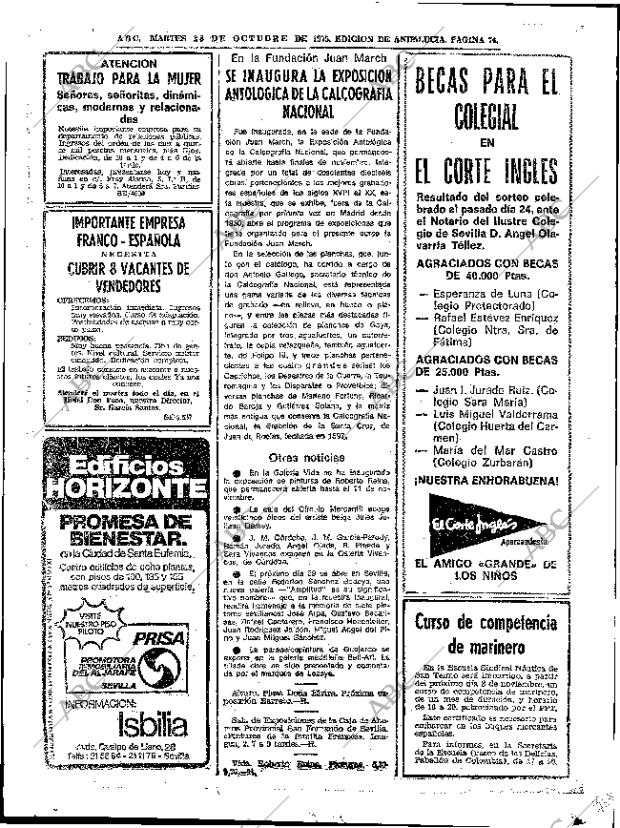 ABC SEVILLA 28-10-1975 página 74