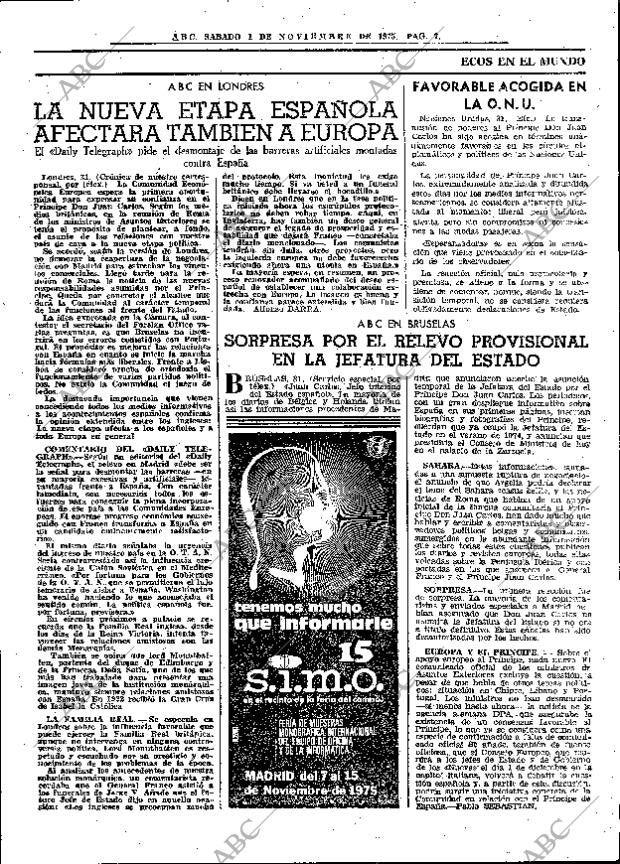 ABC MADRID 01-11-1975 página 19