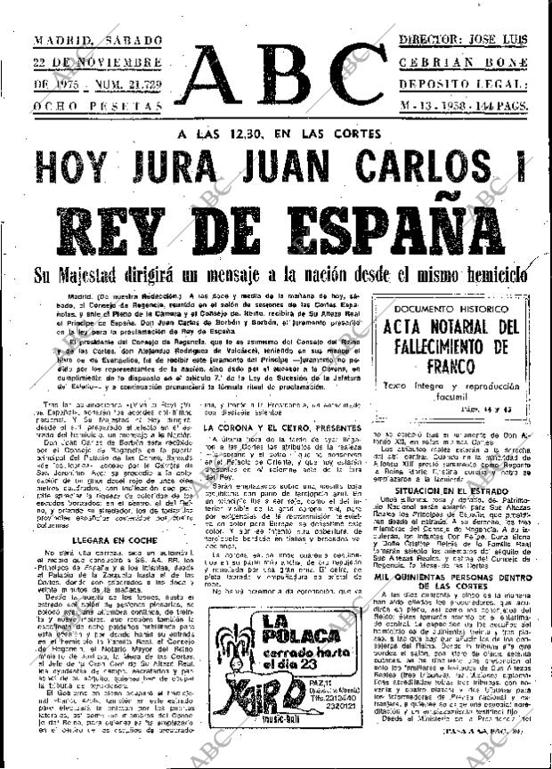 ABC MADRID 22-11-1975 página 33
