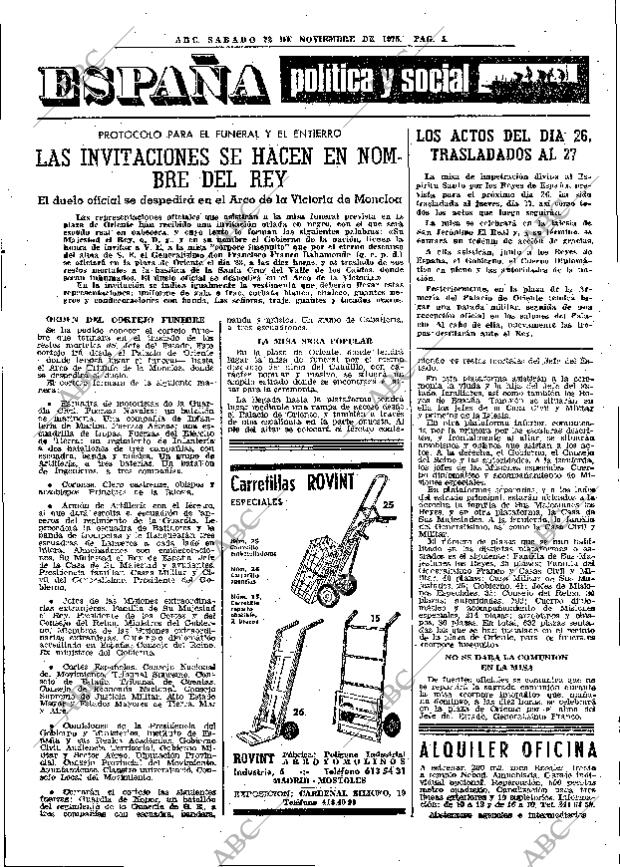 ABC MADRID 22-11-1975 página 37