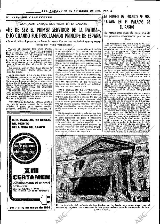 ABC MADRID 22-11-1975 página 38