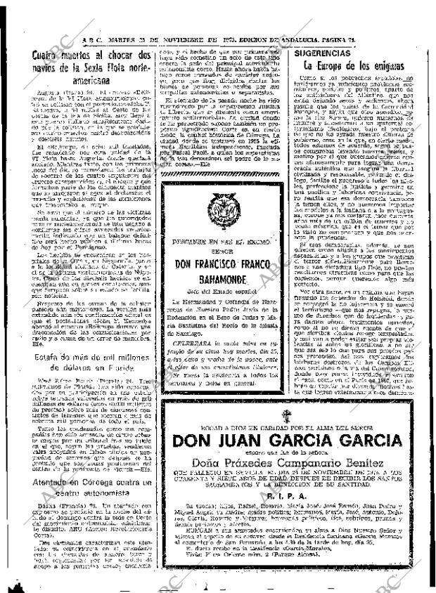 ABC SEVILLA 25-11-1975 página 74