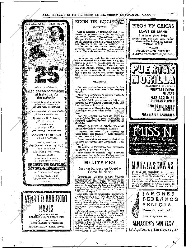 ABC SEVILLA 23-12-1975 página 72