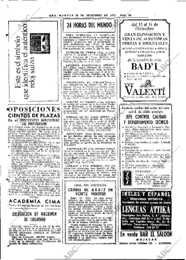 ABC MADRID 30-12-1975 página 72