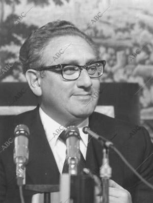 Henry Kissinger, secretario de estado norteamericano durante su estancia en...