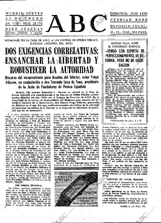 ABC MADRID 15-01-1976 página 13