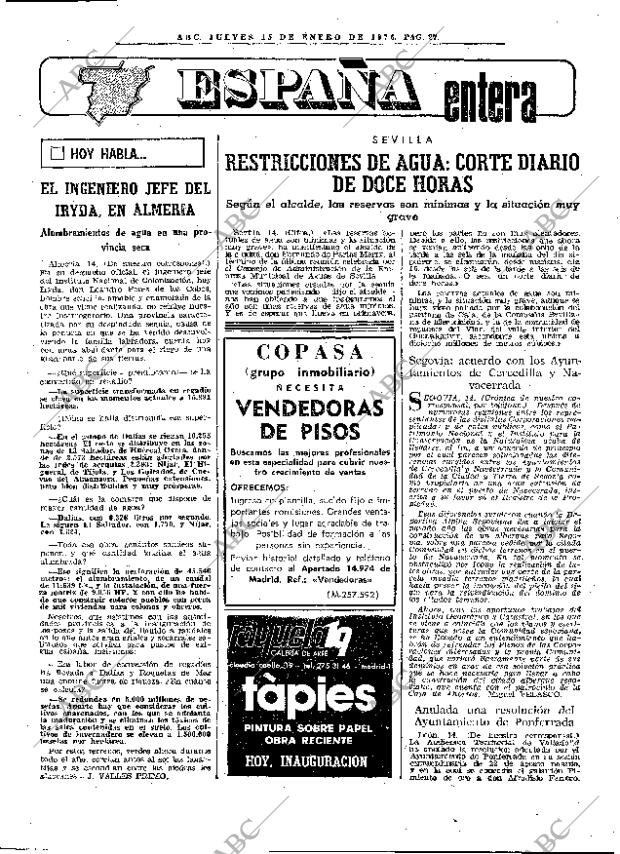 ABC MADRID 15-01-1976 página 39