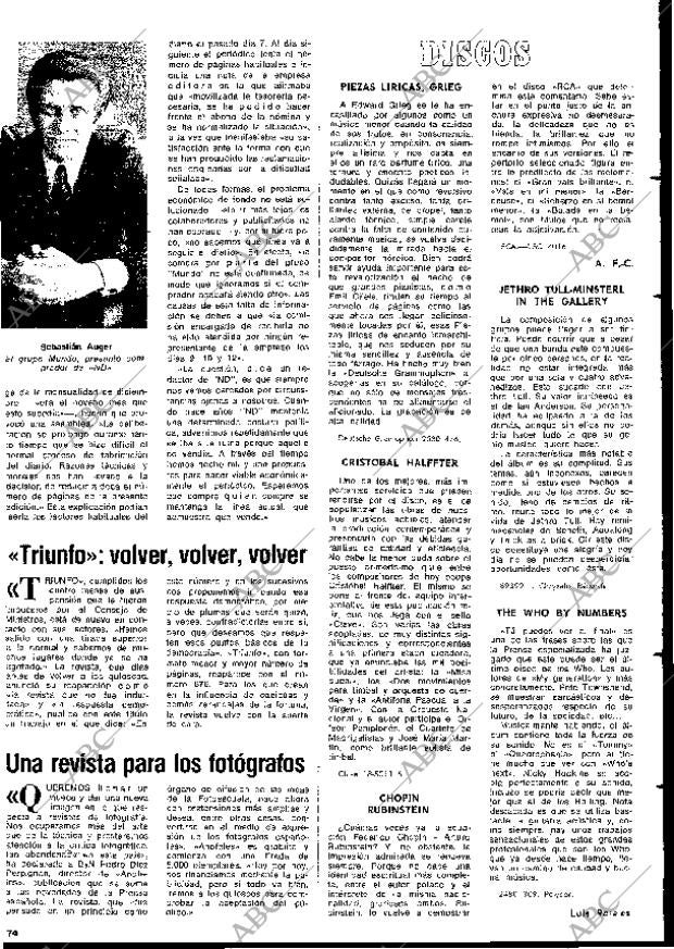 BLANCO Y NEGRO MADRID 17-01-1976 página 74