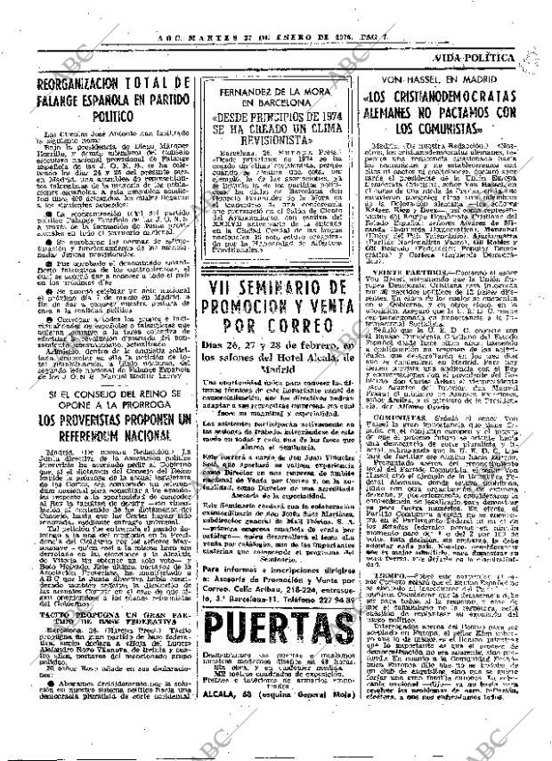 ABC MADRID 27-01-1976 página 19