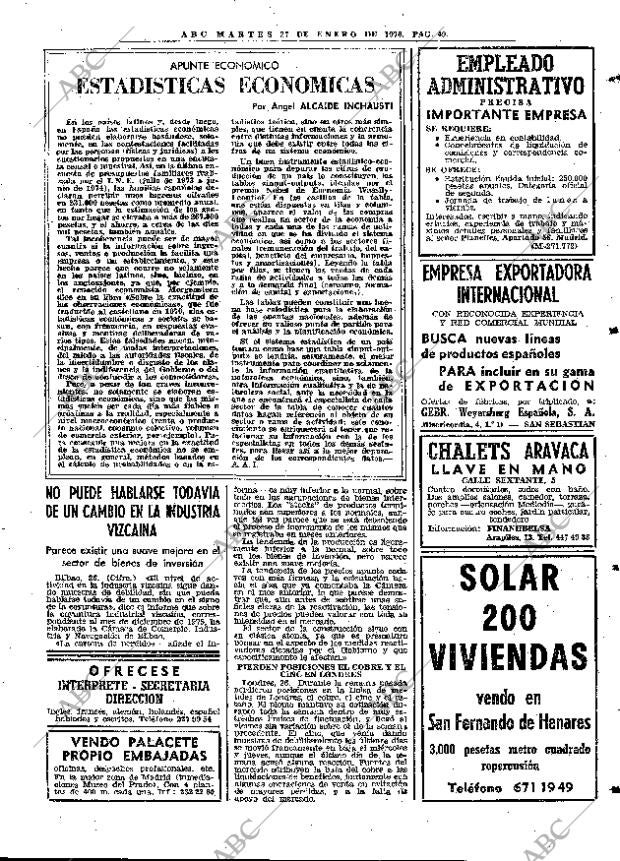 ABC MADRID 27-01-1976 página 61