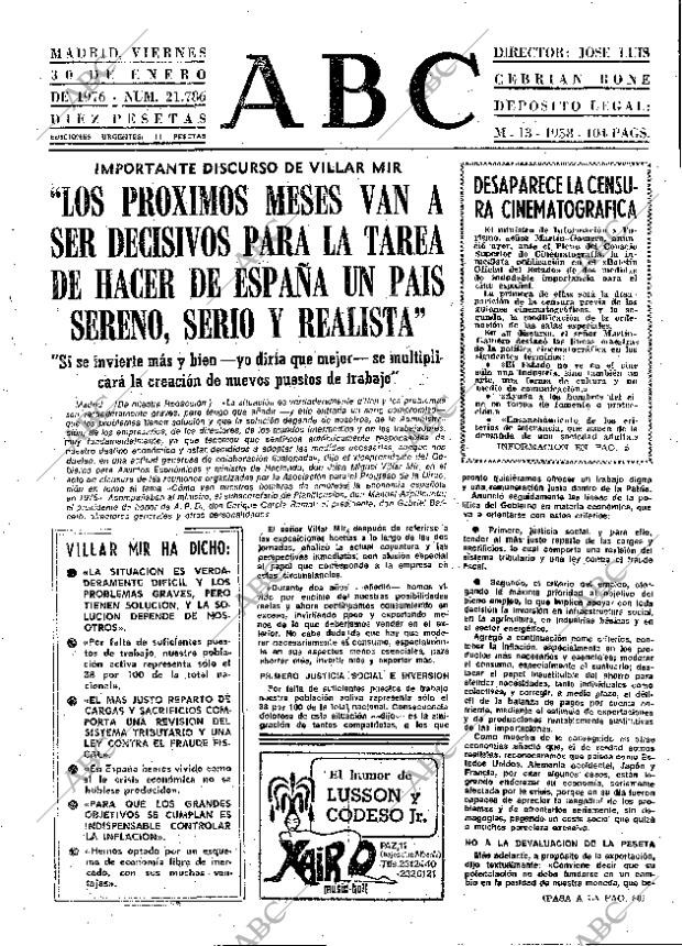 ABC MADRID 30-01-1976 página 13