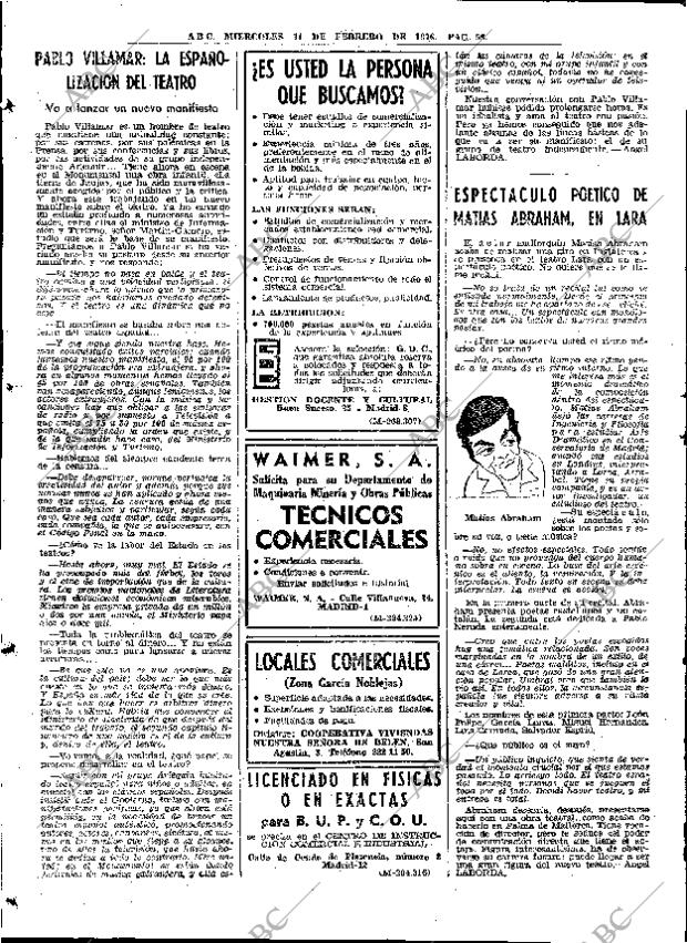ABC MADRID 11-02-1976 página 72