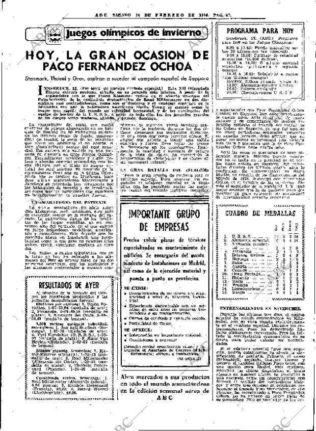 ABC MADRID 14-02-1976 página 61