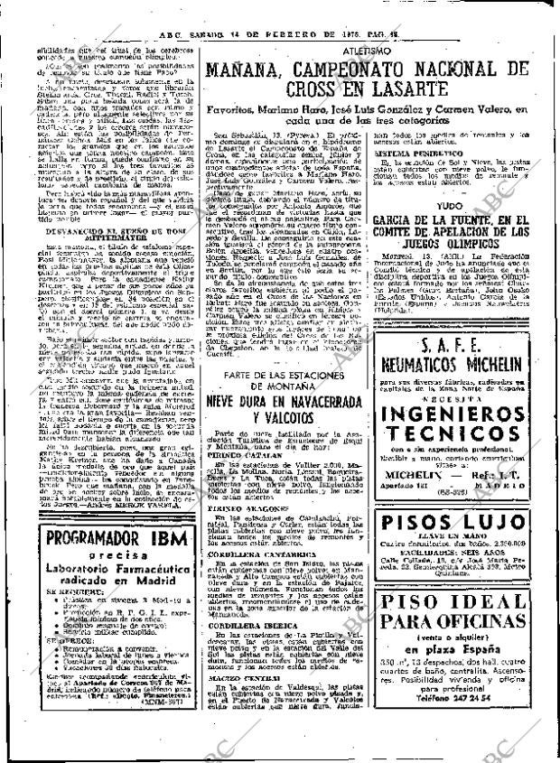 ABC MADRID 14-02-1976 página 62