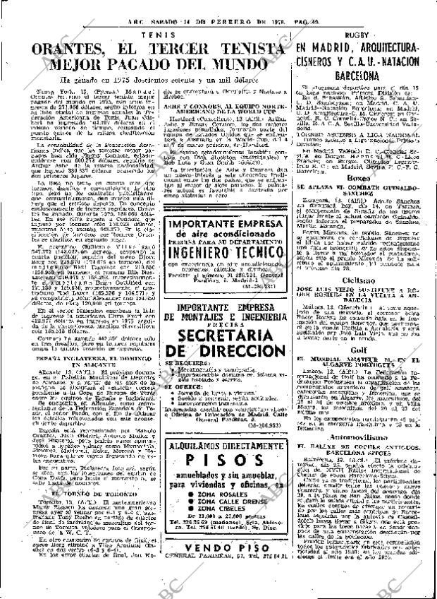 ABC MADRID 14-02-1976 página 63