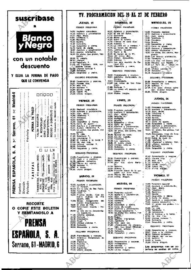 BLANCO Y NEGRO MADRID 21-02-1976 página 68
