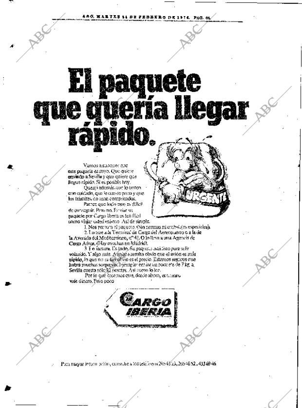 ABC MADRID 24-02-1976 página 74