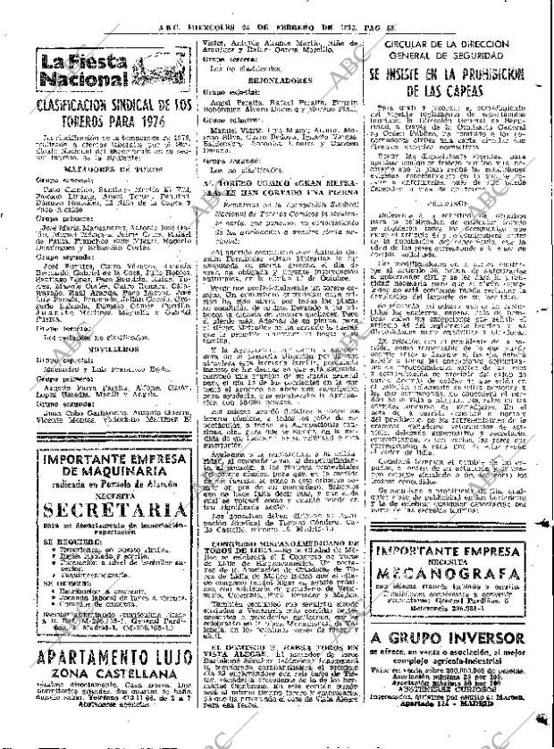 ABC MADRID 25-02-1976 página 67