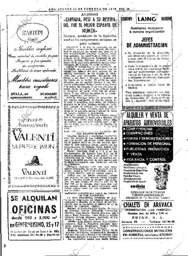 ABC MADRID 26-02-1976 página 70