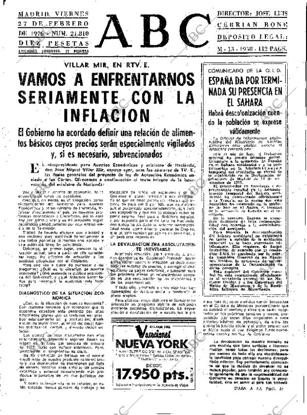 ABC MADRID 27-02-1976 página 17