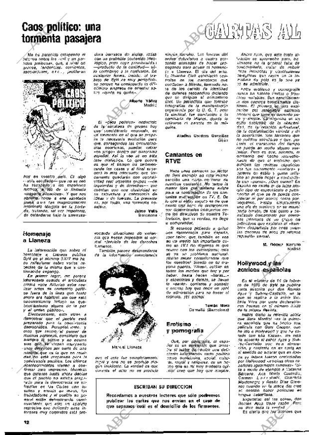 BLANCO Y NEGRO MADRID 28-02-1976 página 12