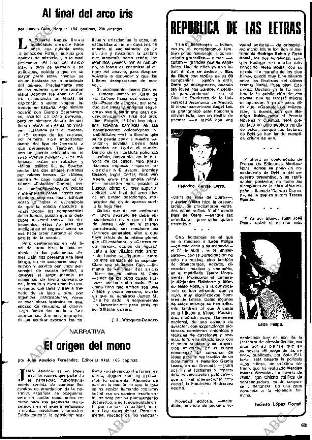 BLANCO Y NEGRO MADRID 27-03-1976 página 63