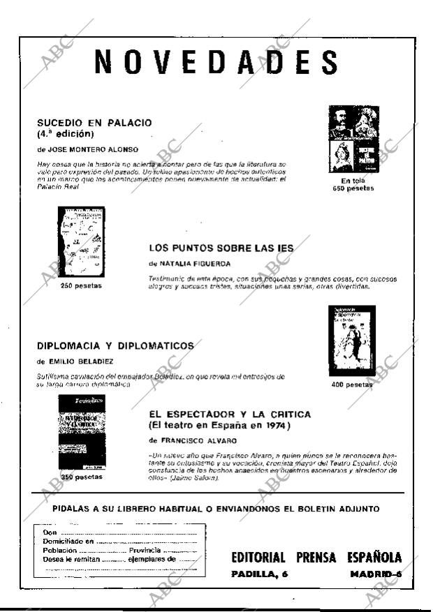 BLANCO Y NEGRO MADRID 03-04-1976 página 74