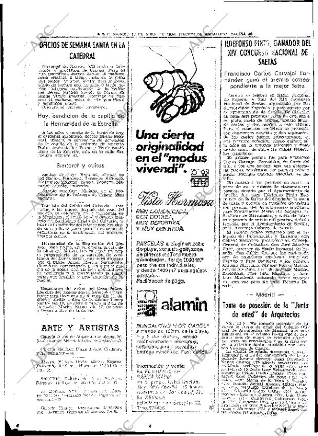 Periodico Abc Sevilla 10 04 1976 Portada Archivo Abc