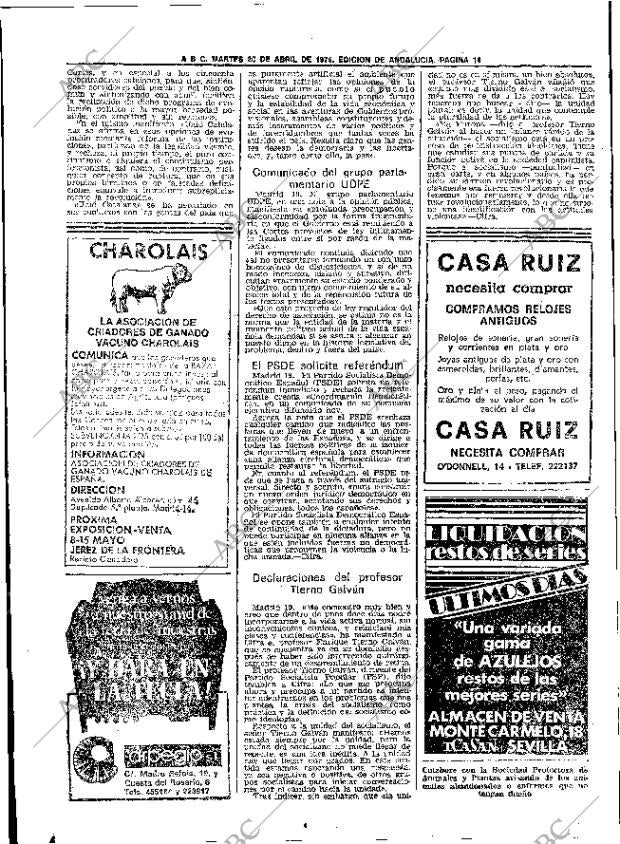 ABC SEVILLA 20-04-1976 página 28