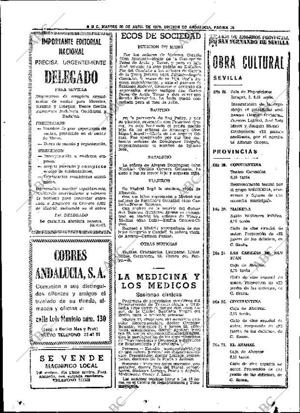 ABC SEVILLA 20-04-1976 página 50