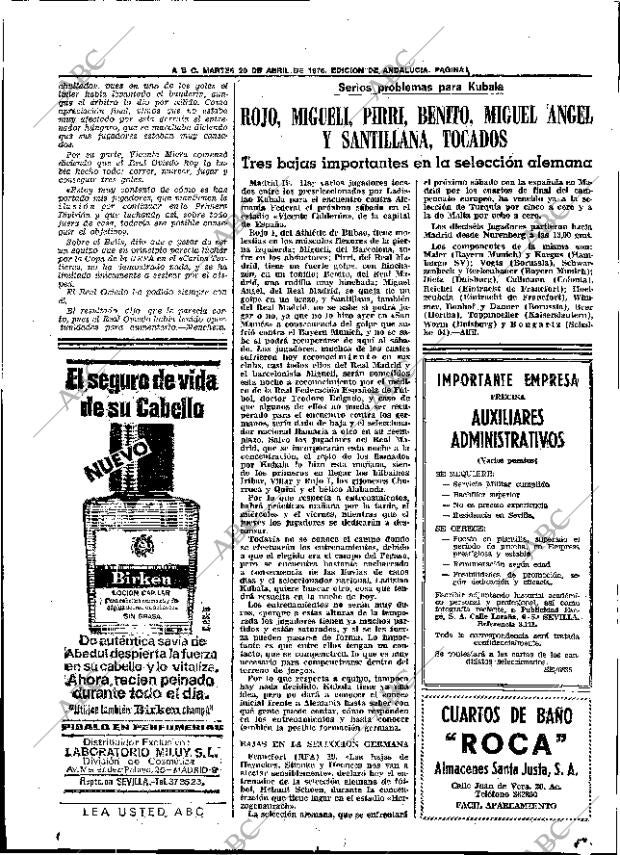 ABC SEVILLA 20-04-1976 página 68