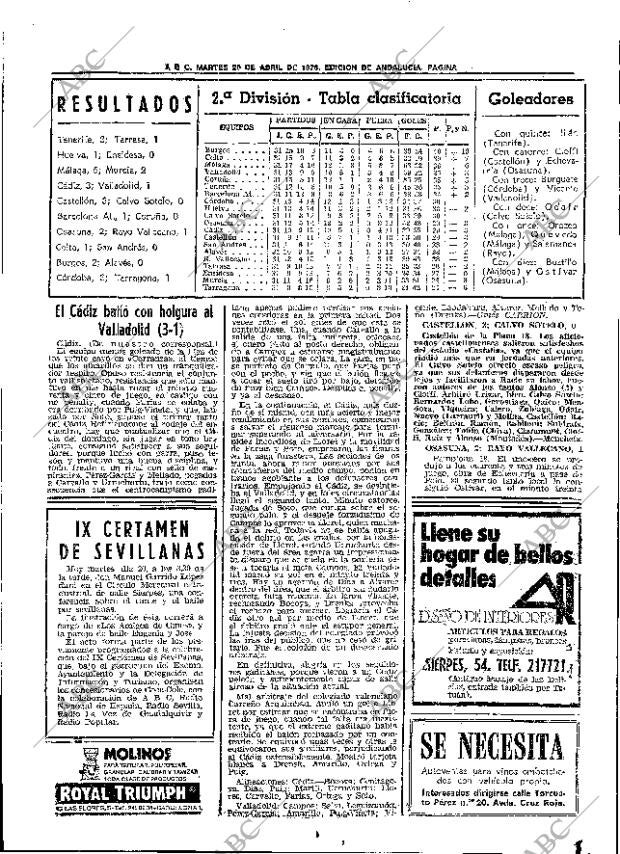 ABC SEVILLA 20-04-1976 página 70