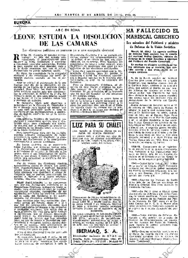 ABC MADRID 27-04-1976 página 42