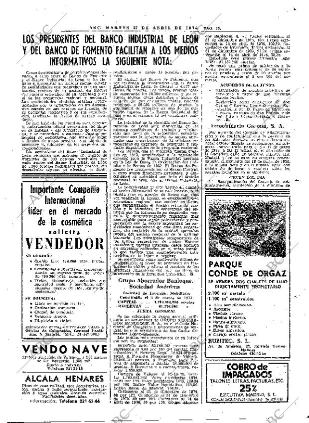 ABC MADRID 27-04-1976 página 71