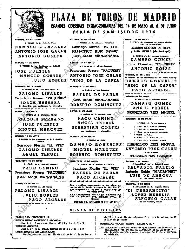 ABC MADRID 01-05-1976 página 84