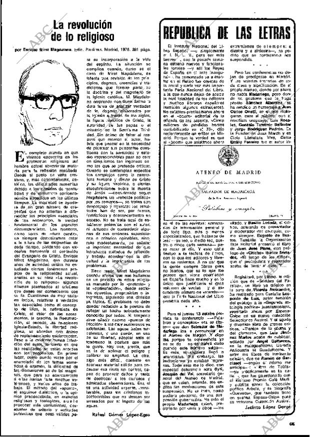 BLANCO Y NEGRO MADRID 15-05-1976 página 65