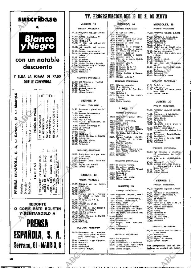 BLANCO Y NEGRO MADRID 15-05-1976 página 68