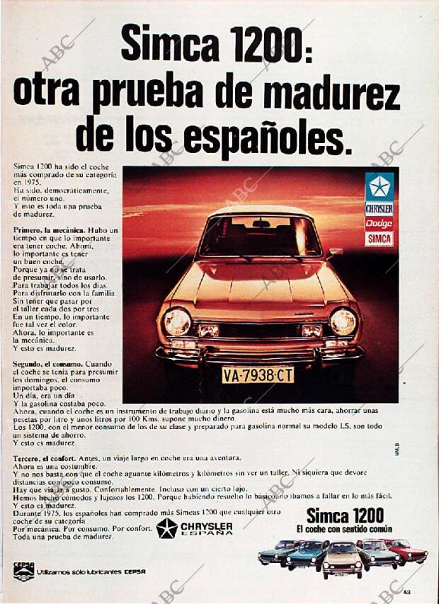 BLANCO Y NEGRO MADRID 29-05-1976 página 43