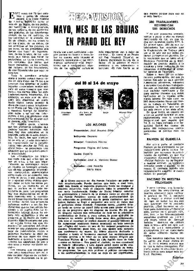 BLANCO Y NEGRO MADRID 29-05-1976 página 71