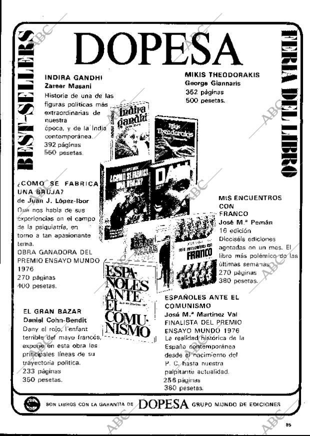 BLANCO Y NEGRO MADRID 29-05-1976 página 85