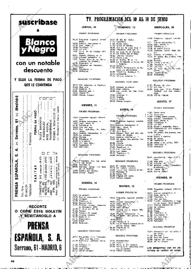 BLANCO Y NEGRO MADRID 12-06-1976 página 68