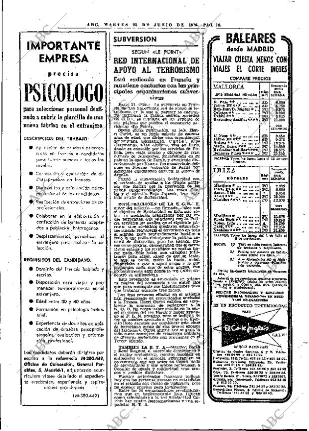 ABC MADRID 22-06-1976 página 48