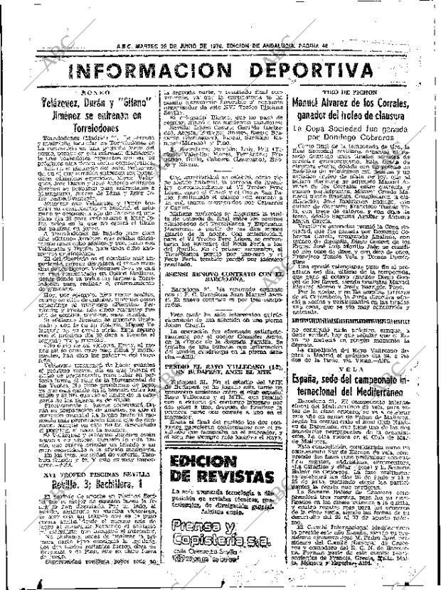 ABC SEVILLA 22-06-1976 página 78