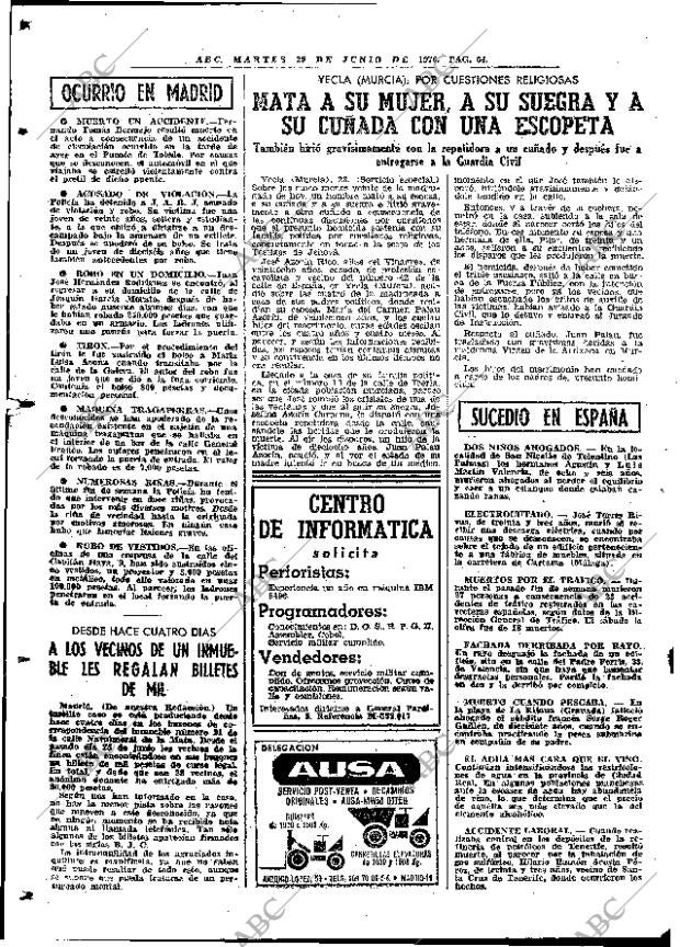 ABC MADRID 29-06-1976 página 74