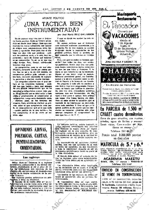 ABC MADRID 05-08-1976 página 13