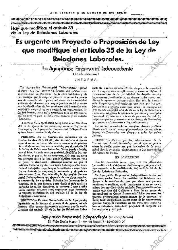 ABC MADRID 13-08-1976 página 25