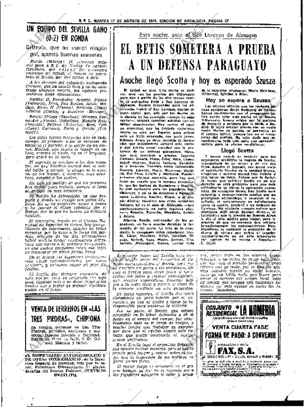 ABC SEVILLA 17-08-1976 página 41